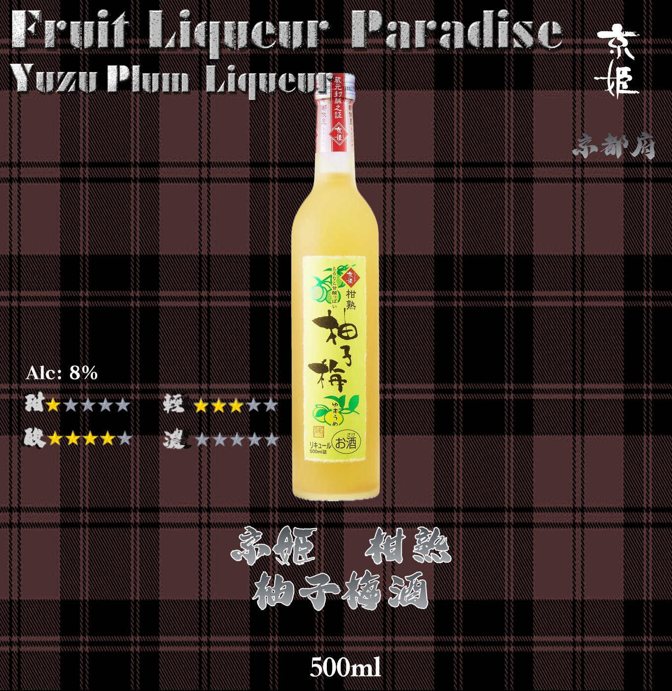 京姫　柚子梅酒	500ml